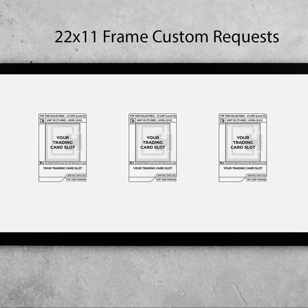 Custom 3-Card Trading Card Display Frame | Extended Art Backdrop (22x11)