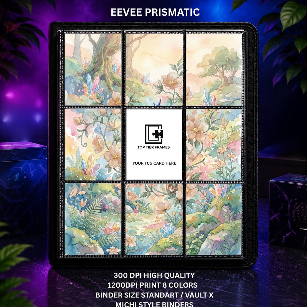 Eevee ex 167 Prismatic Evolutions Binder Insert | 9 Pocket Page for Pokemon Card