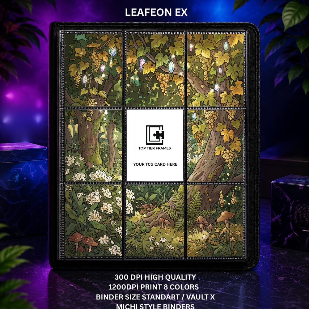 Leafeon ex 144 Prismatic Evolutions Binder Insert | 9 Pocket Page for Pokemon Card