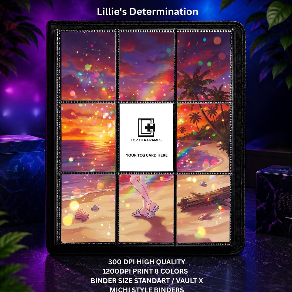 Lillie's Determination 184 Mega Evolution Binder Insert | 9 Pocket Page for Pokemon Card