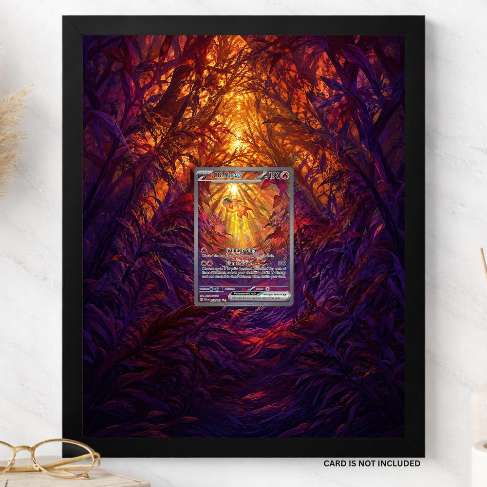 Chi-Yu Ex 259 Paldea Evolved Extended Art Display Frame | Pokemon Card Display Case | Raw or Graded Slab Holder | 8x10 | Top Tier Frames