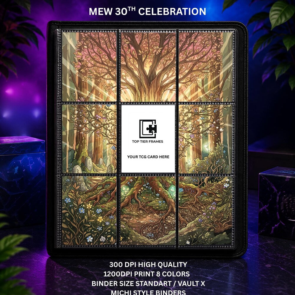 Mew ex #7 30th Celebration Extended Art Binder Insert | Printed 9 Pocket Page | No Cutting Needed