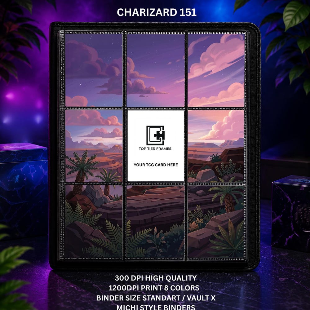 Charizard ex #199 Art Binder Insert | Scarlet & Violet 151 (No Cutting Needed)