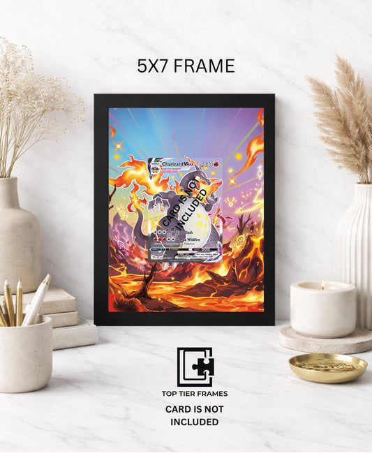 Premium Frame for Charizard SV107/SV112 | 8x10 / 5x7 Graded Slab or Raw Card Display | Extended Art Wall Decor