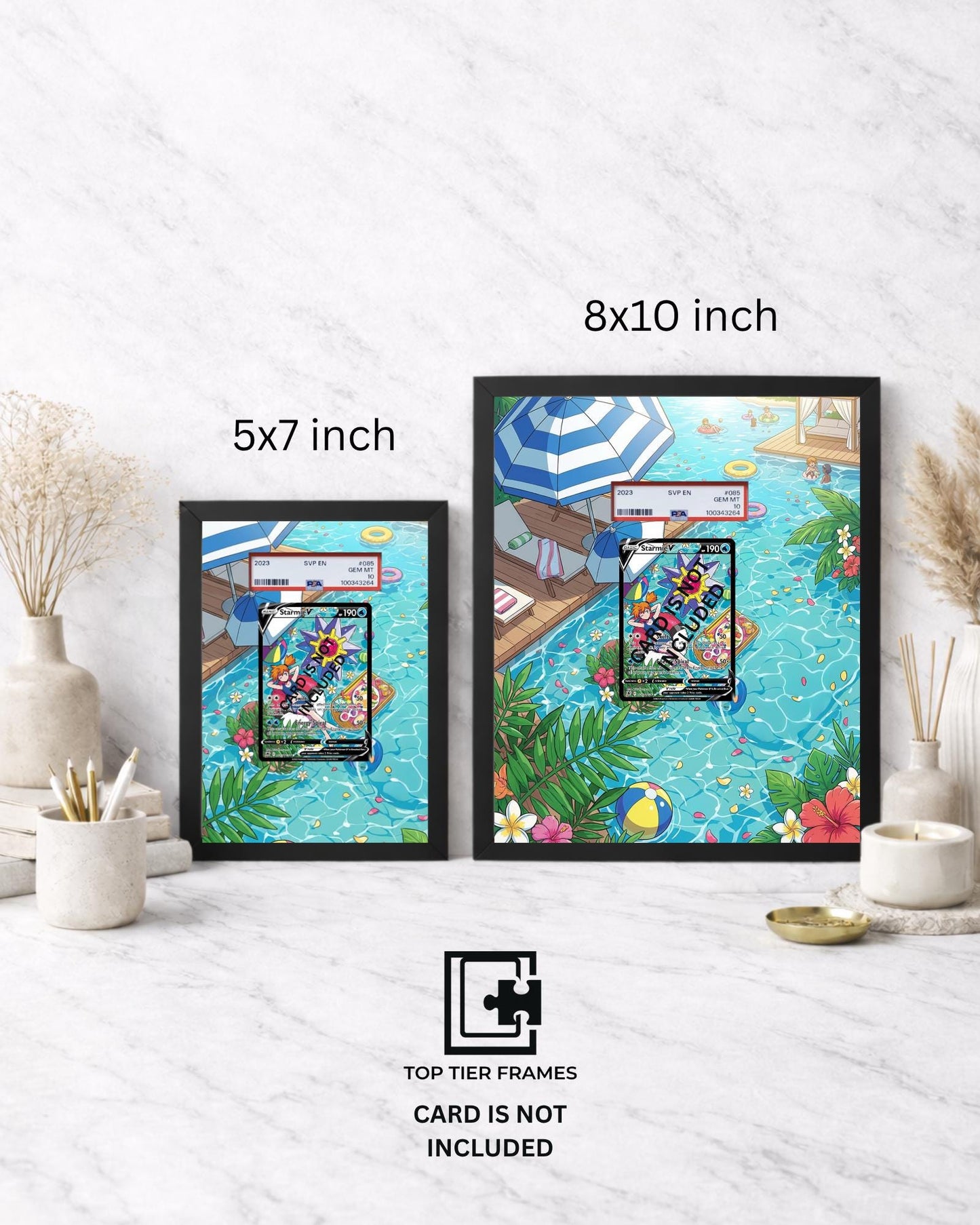 Premium Frame for Starmie V TG13/TG30 | 8x10 / 5x7 Graded Slab or Raw Card Display | Extended Art Wall Decor