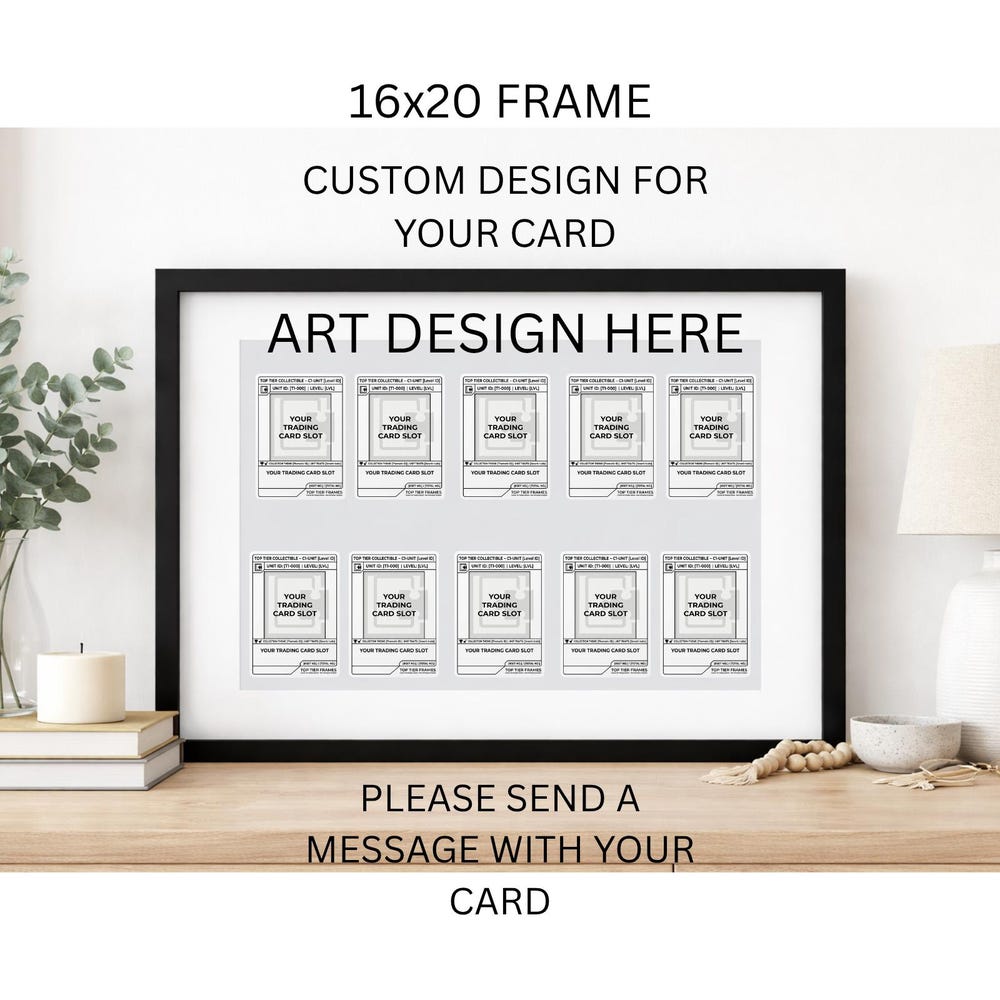 Custom Trading Card Display Frame | Extended Art Background (16x20)