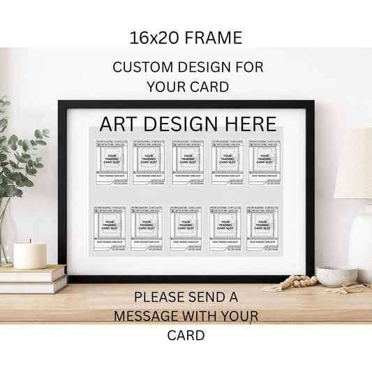 Custom Trading Card Display Frame | Extended Art Background (16x20)