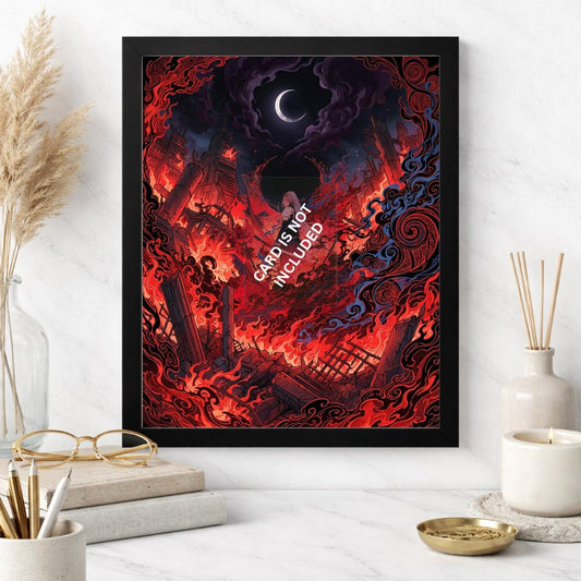 Nibelheim Aflame Extended Art Display Frame | Card Display Case | Raw or PSA CGC Graded Slab Holder | 8x10 or 5x7 | Top Tier Frames