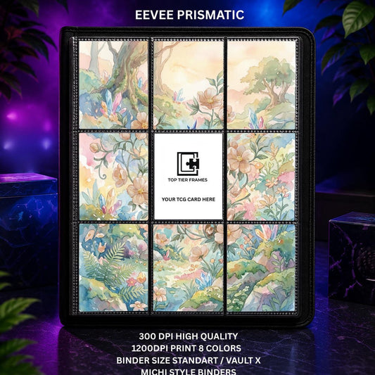 Eevee ex 167 Prismatic Evolutions Binder Insert | 9 Pocket Page for Pokemon Card