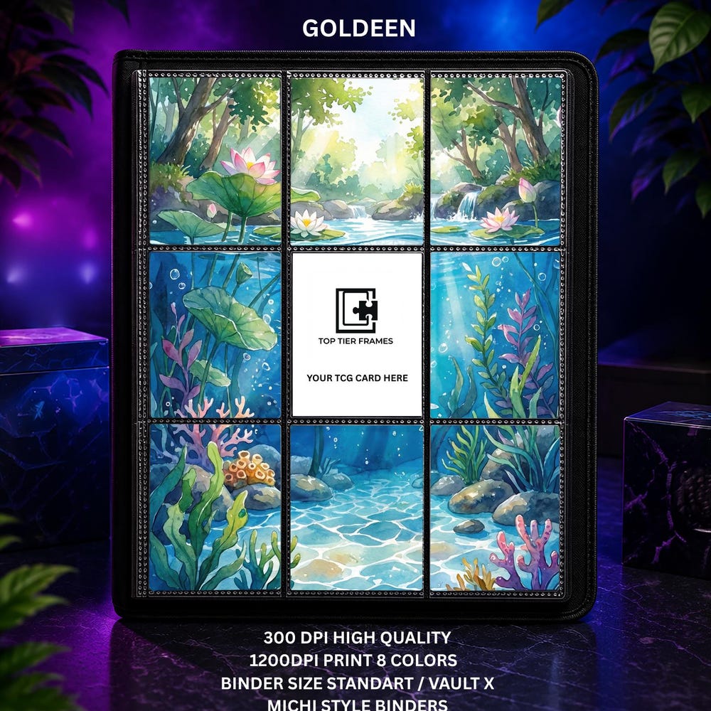Goldeen 87 Pitch Black Binder Insert | 9 Pocket Page for Pokemon Card