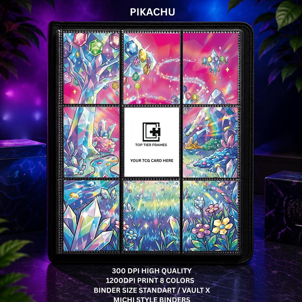 Pikachu ex 277 Ascended Heroes Binder Insert | 9 Pocket Page for Pokemon Card