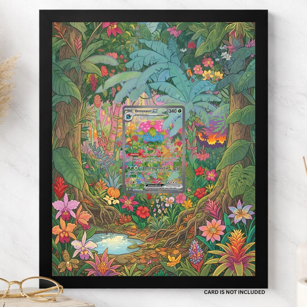 Venusaur EX 198 Display Frame | Custom Extended Art Wall Decor (Card Not Included)