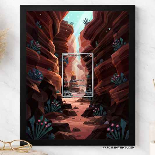 Charmander 168 Display Frame | Custom Extended Art, Graded Card Accessory