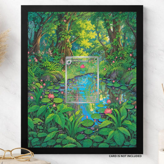 Ivysaur 167 from Scarlet Violet 151 Graded Slab Display Frame | Pokemon Card Display Case | Raw or Graded Slab Holder | 8x10 or 5x7