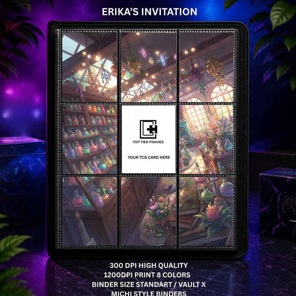 Erika's Invitation #203 Extended Art Binder Insert | Scarlet & Violet 151 | Printed 9 Pocket Page