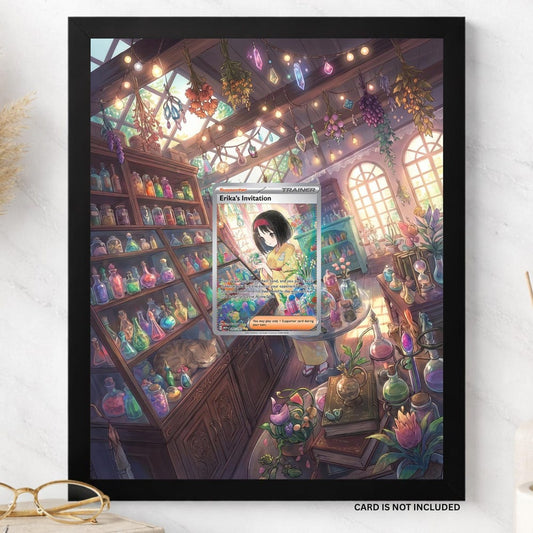 Extended Art Display Frame for Erika's Invitation 203 | Pokemon Card Display Case | Graded Slab or Raw Card Holder | 8x10 | Top Tier Frames