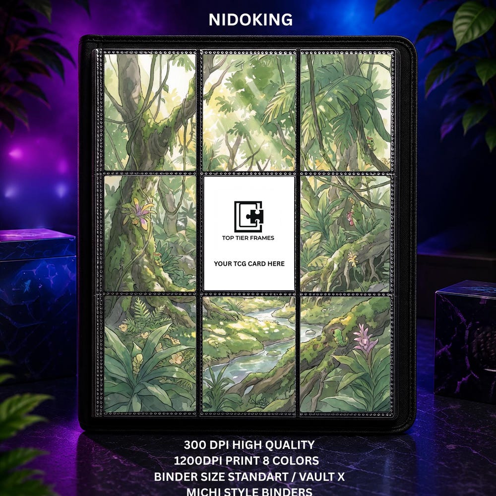 Nidoking #174 Extended Art Binder Insert | Scarlet & Violet 151 | Printed 9 Pocket Page