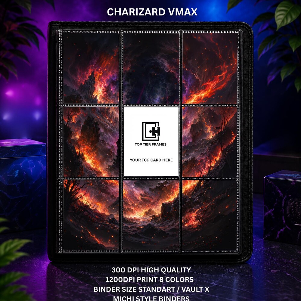 Charizard VMAX #SWSH261 Extended Art Binder Insert | 9 Pocket Page (No Cutting)