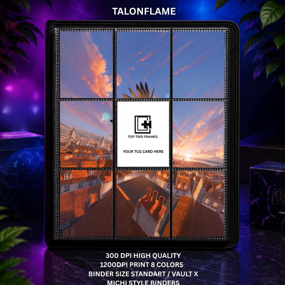 Talonflame #91 Extended Art Binder Insert | Printed 9 Pocket Page | No Cutting Needed