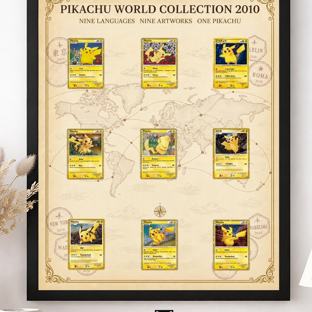 9-Card Display Frame for Pikachu World Collection 2010 | Graded Slab Holder Accessory