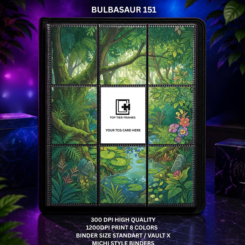 Bulbasaur #166 Extended Art Binder Insert | Scarlet & Violet 151 | Printed 9 Pocket Page