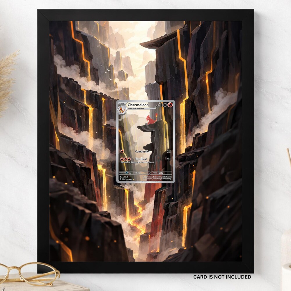 Charmeleon 169 Display Frame | Custom Extended Art, Graded Slab Compatible