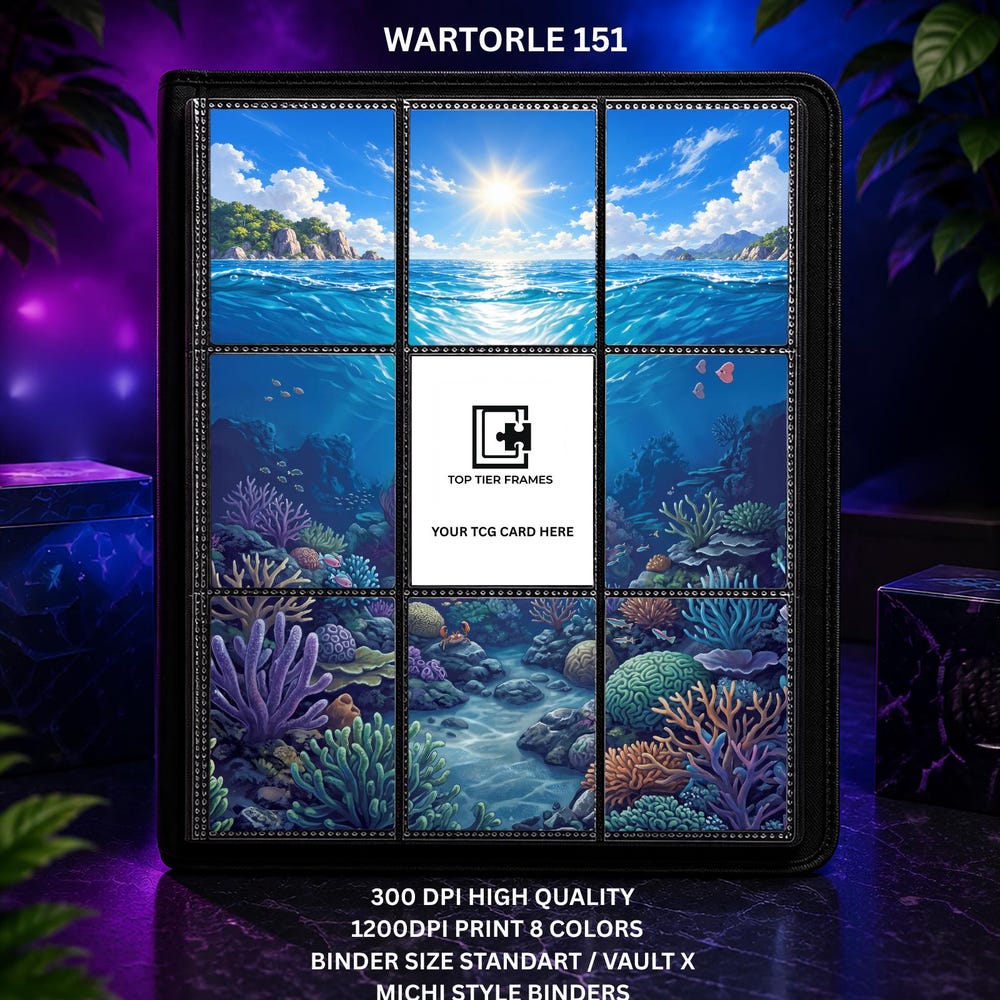 Wartortle #171 Extended Art Binder Insert | Scarlet & Violet 151 | Printed 9 Pocket Page