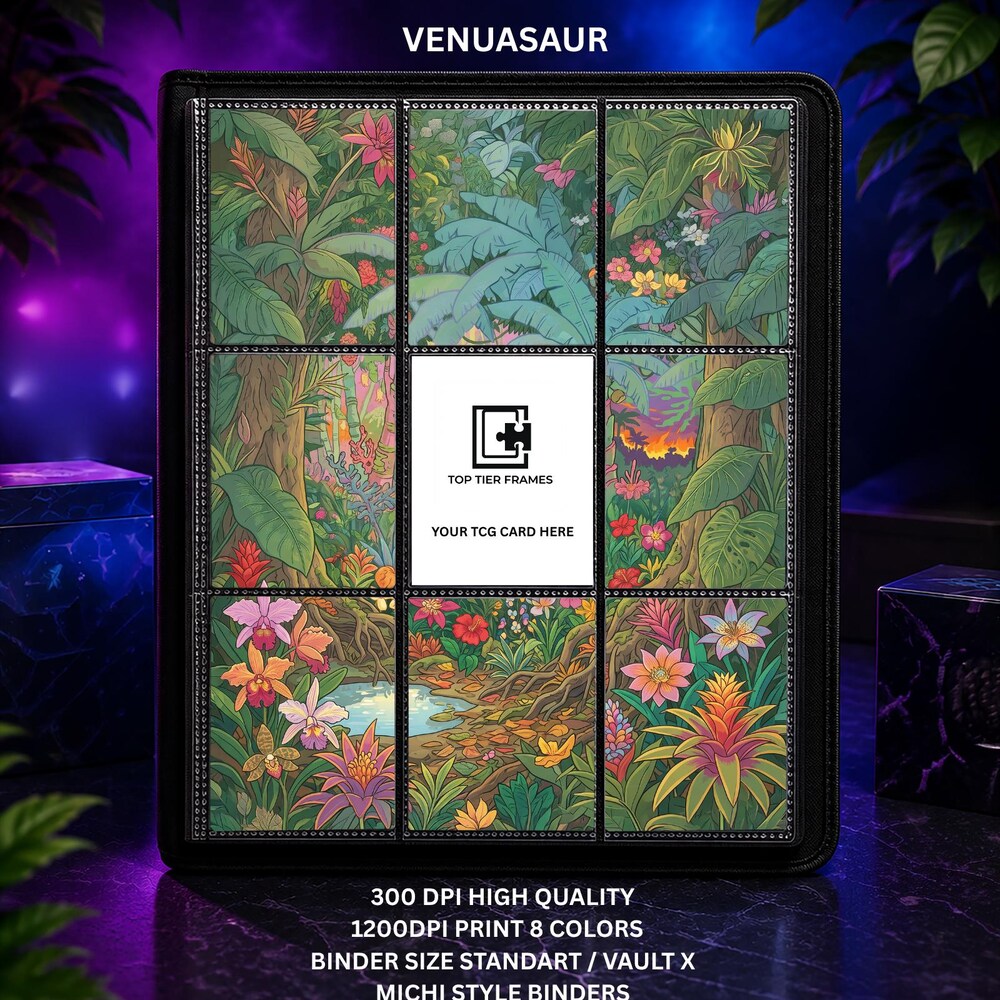 Venusaur ex #198 Art Binder Insert | Scarlet & Violet 151 Jungle Scene (No Cutting)