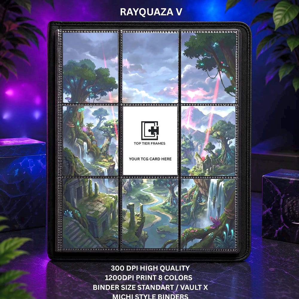 Rayquaza VMAX 218 Evolving Skies Binder Insert | 9 Pocket Page for Pokemon Card