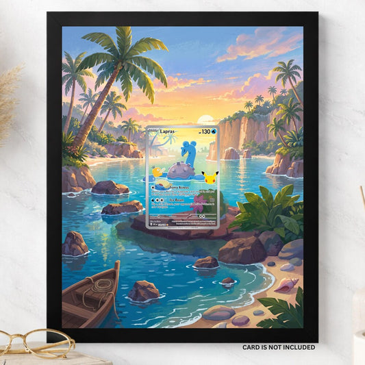 Lapras 131 Extended Art Display Frame | Pokemon Card Display Case | 30th Celebration | Raw or PSA CGC Graded Slab Holder | 8x10 or 5x7