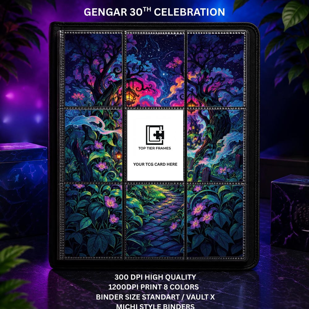 Gengar ex #4 30th Celebration Extended Art Binder Insert | Printed 9 Pocket Page | No Cutting Needed