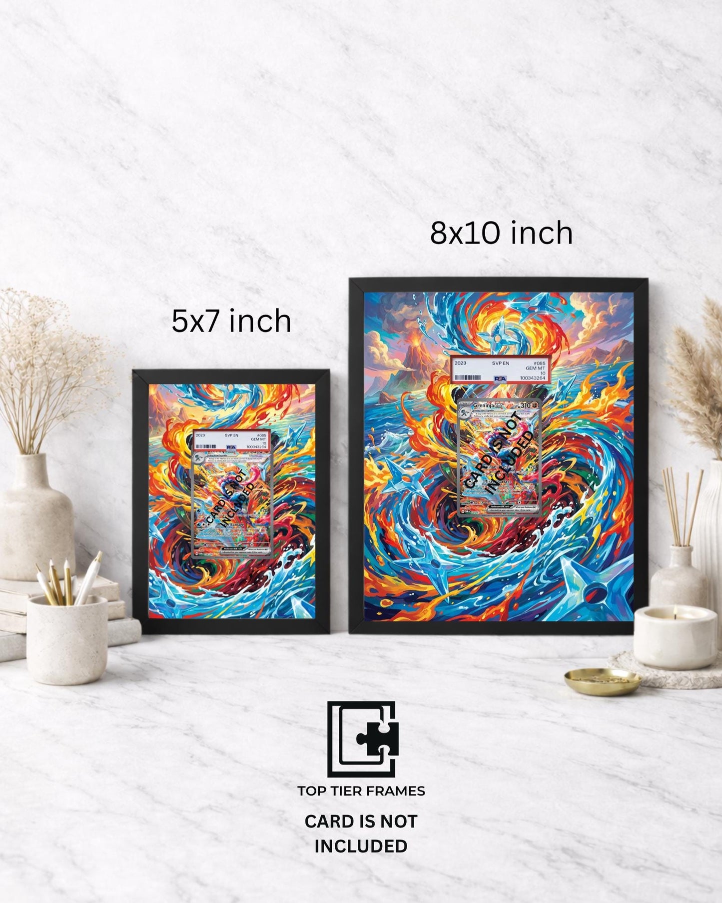 Premium Frame for Greninja EX 214/167 | 8x10 / 5x7 Graded Slab or Raw Card Display | Extended Art Wall Decor