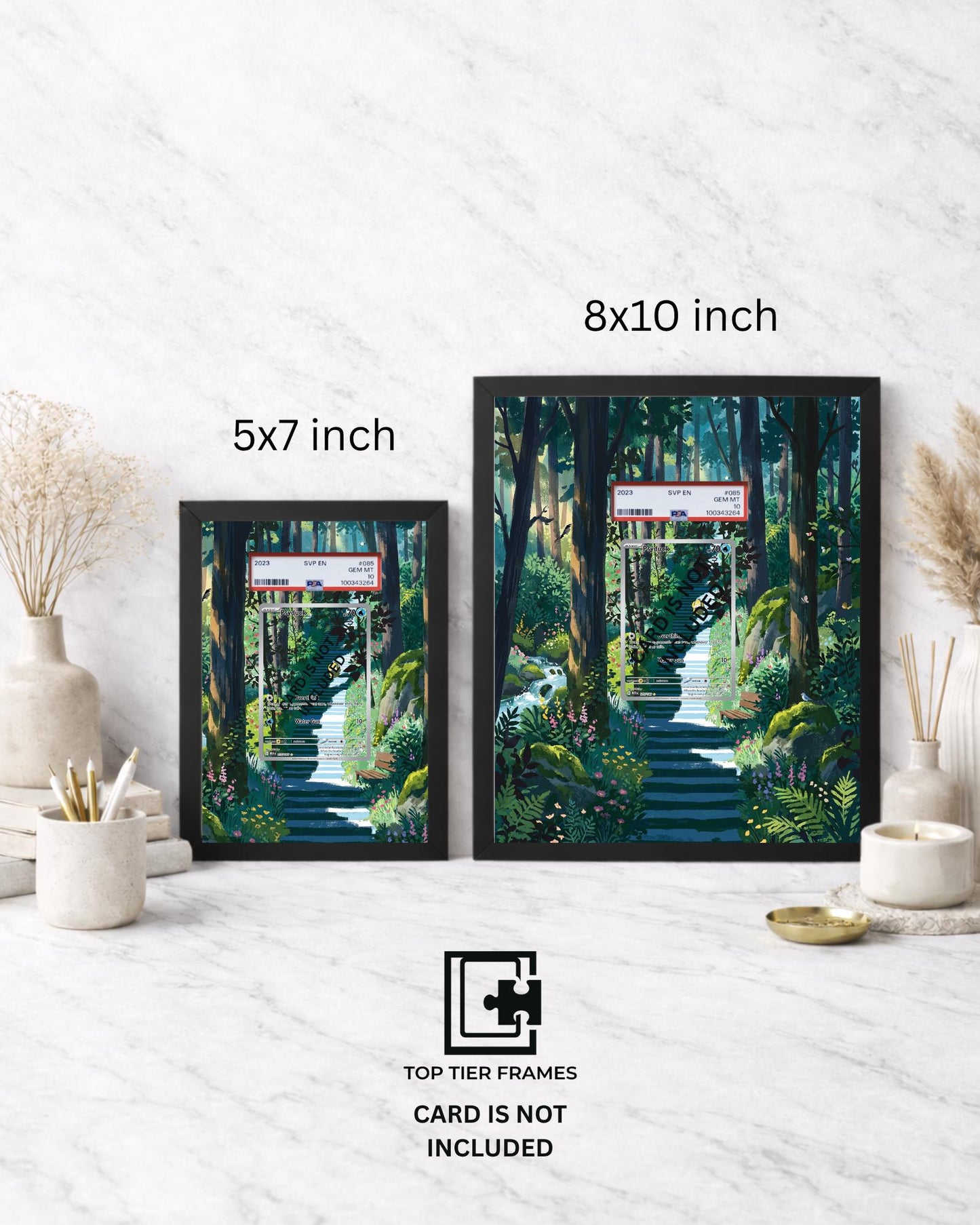 Premium Frame for Psyduck 175/165 | 8x10 / 5x7 Graded Slab or Raw Card Display | Extended Art Wall Decor