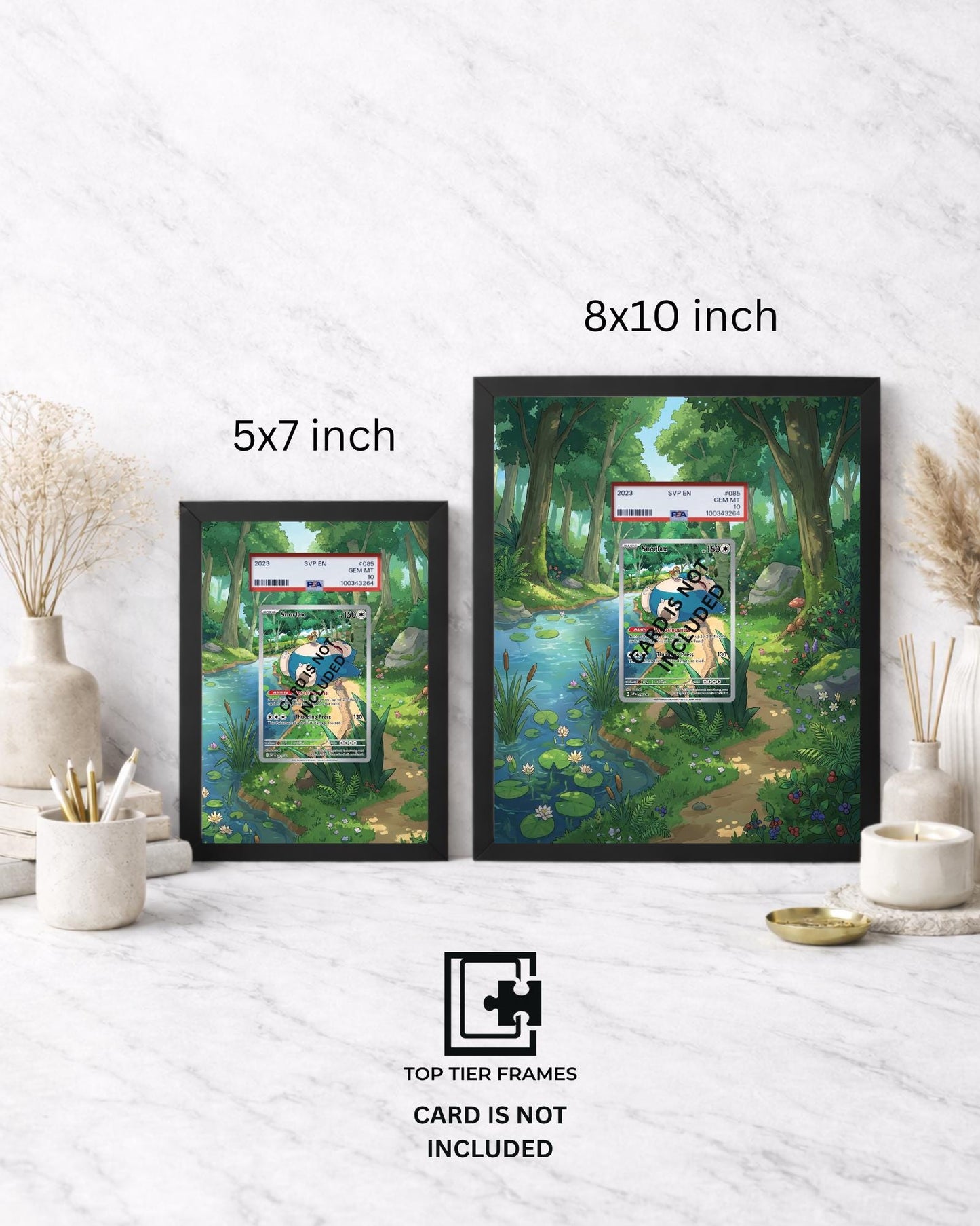 Premium Frame for Snorlax Promo 051 | 8x10 / 5x7 Graded Slab or Raw Card Display | Extended Art Wall Decor