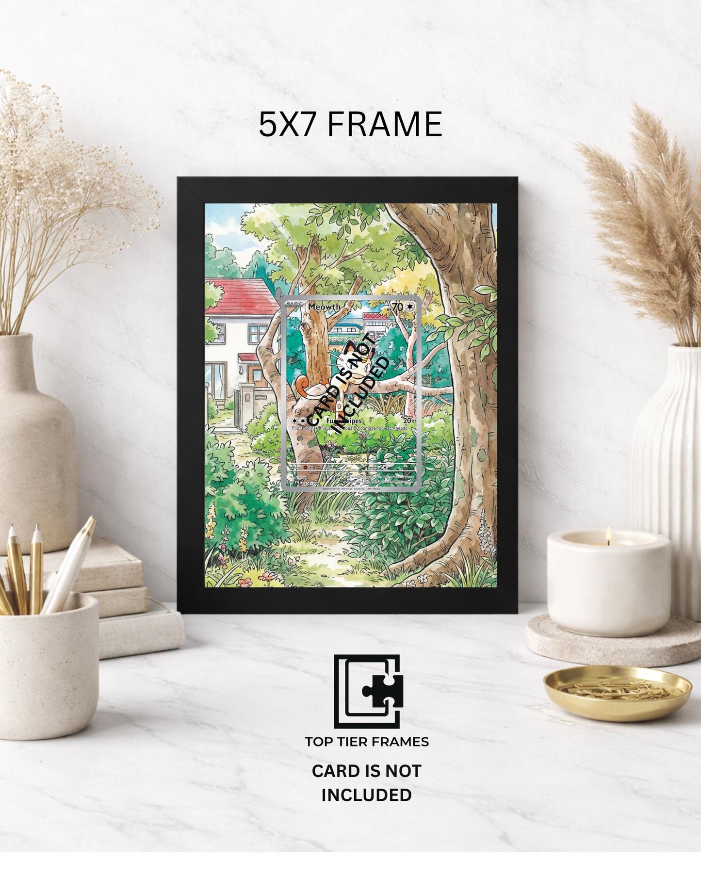 Premium Frame for Meowth 106/094 | 8x10 / 5x7 Graded Slab or Raw Card Display | Extended Art Wall Decor