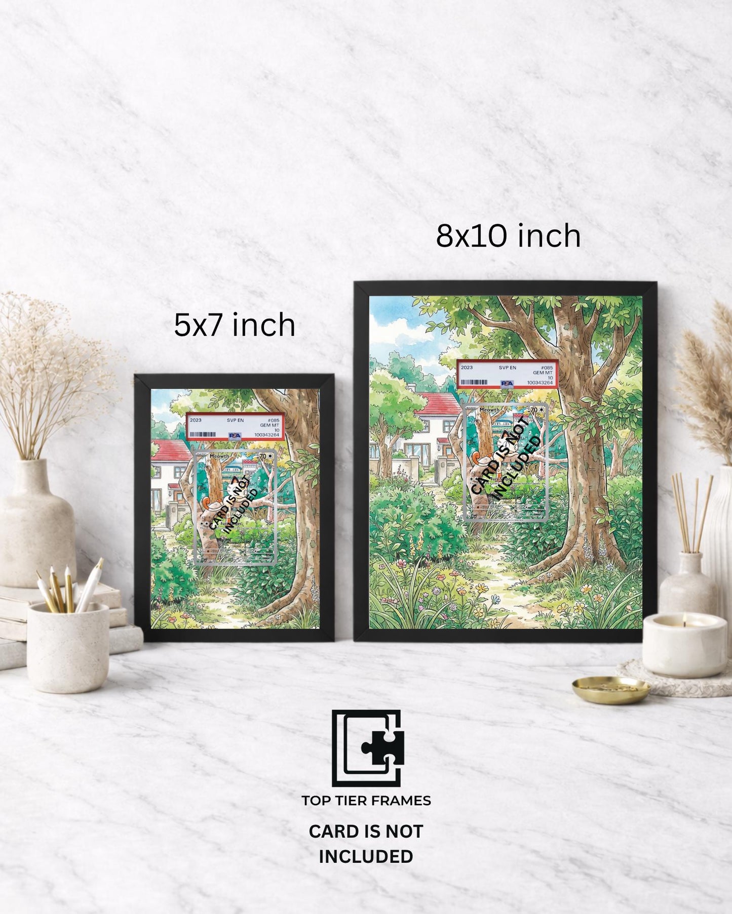 Premium Frame for Meowth 106/094 | 8x10 / 5x7 Graded Slab or Raw Card Display | Extended Art Wall Decor
