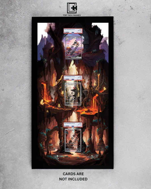 Charmander Evolution Line Pokémon TCG card display frame - extended art wall decor