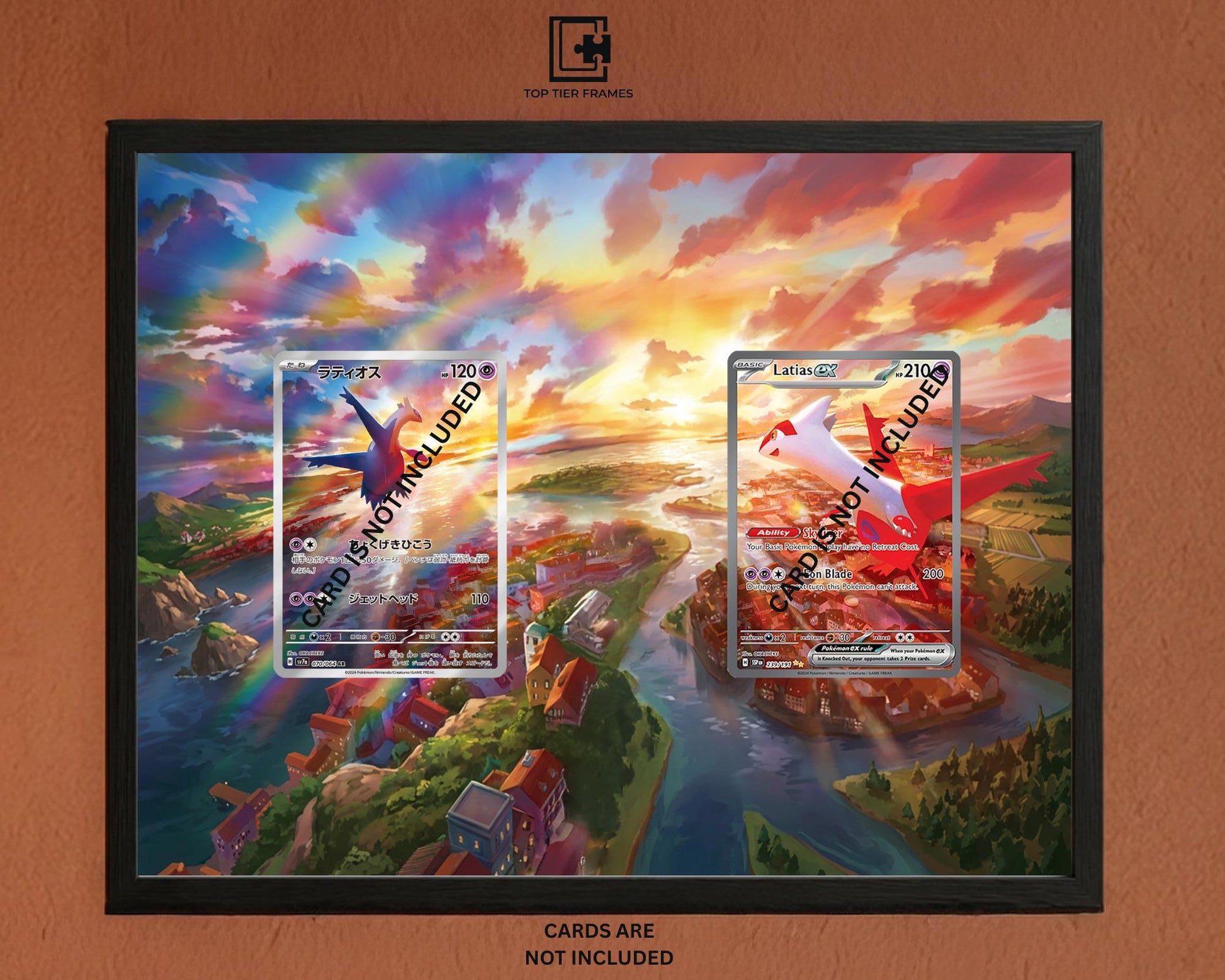Latias and Latios Pokémon TCG card display frame - extended art wall decor