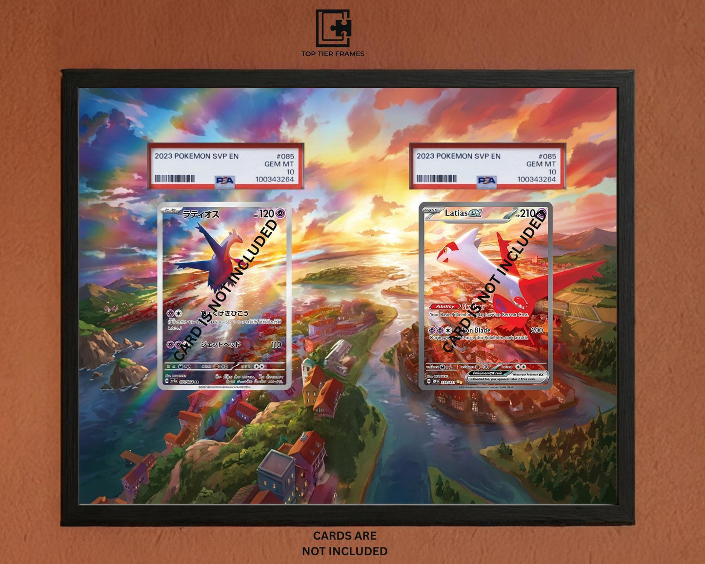 Premium Frame for Latias and Latios | 10x8 Graded Slab or Raw Card Display | Extended Art Wall Decor