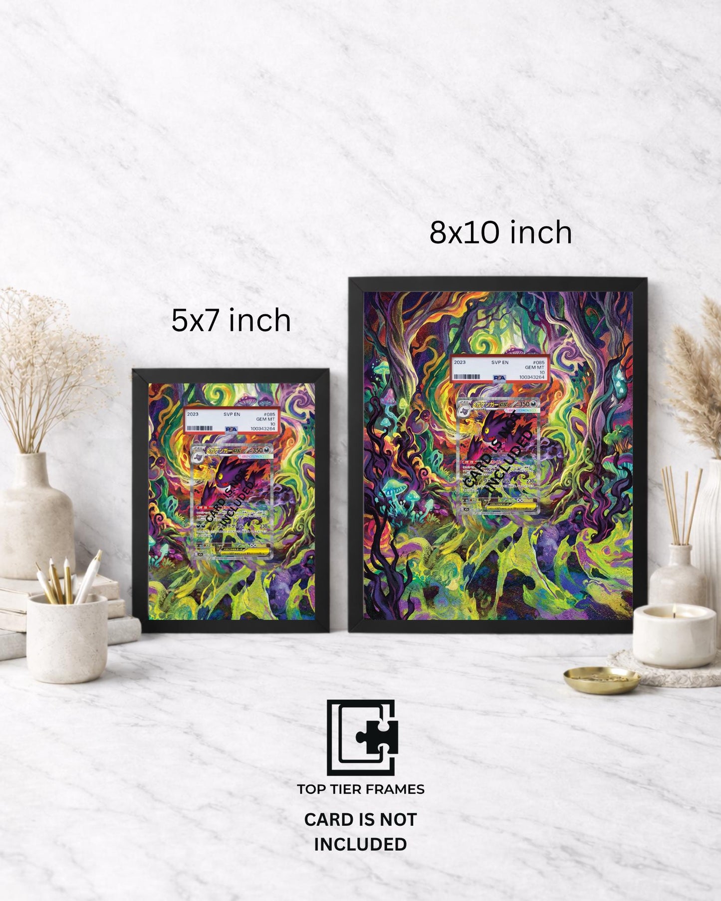 Premium Frame for  Mega Gengar 284/217 | 8x10 / 5x7 Graded Slab or Raw Card Display | Extended Art Wall Decor