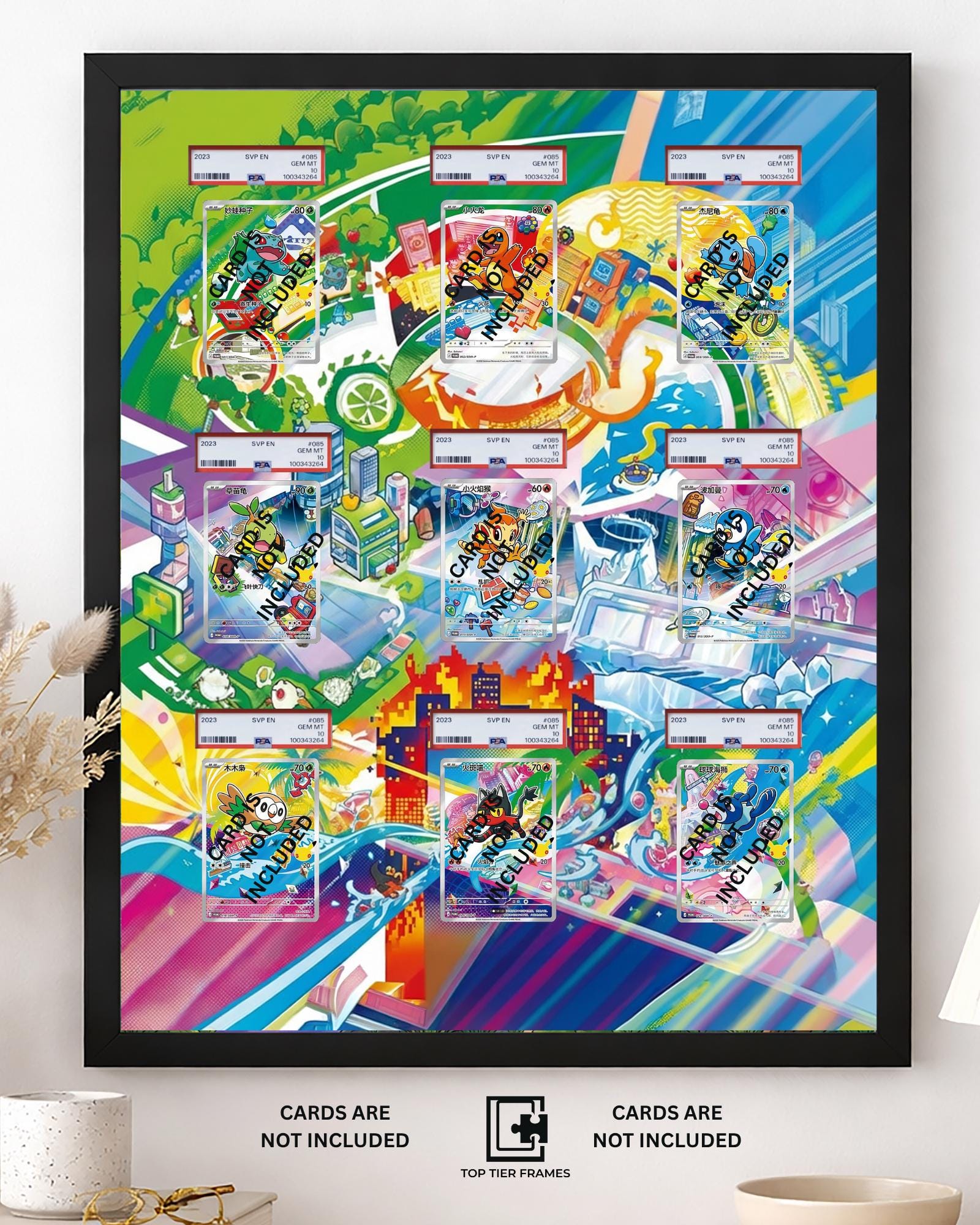 First Partner Promos Pokémon TCG card display frame - extended art wall decor