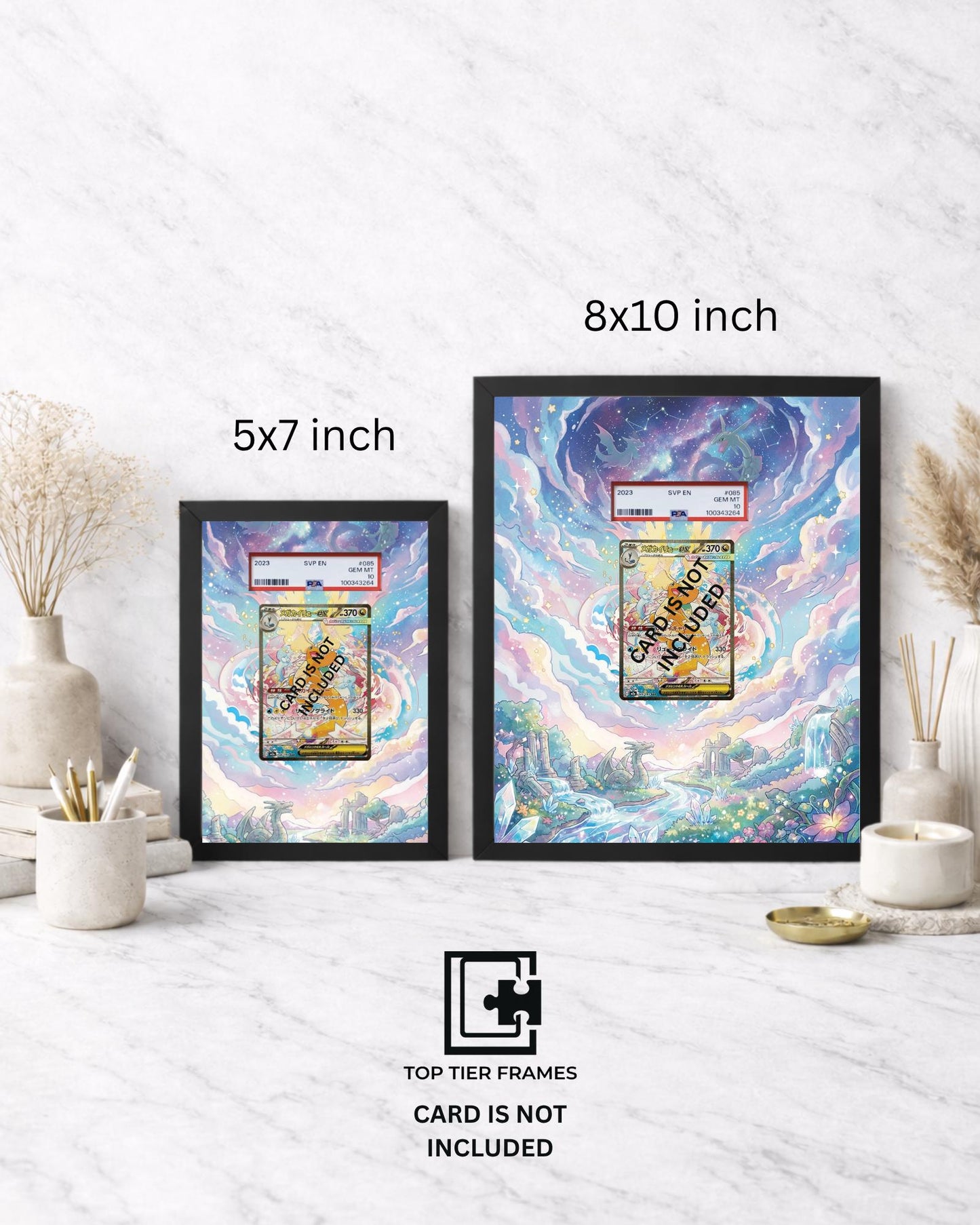 Premium Frame for Mega Dragonite ex 290/217 | 8x10 / 5x7 Graded Slab or Raw Card Display | Extended Art Wall Decor
