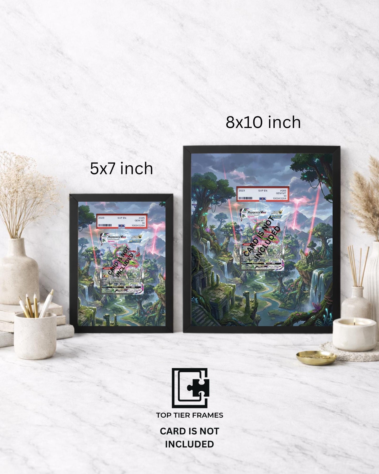 Premium Frame for Rayquaza VMAX 218/203 | 8x10 / 5x7 Graded Slab or Raw Card Display | Extended Art Wall Decor