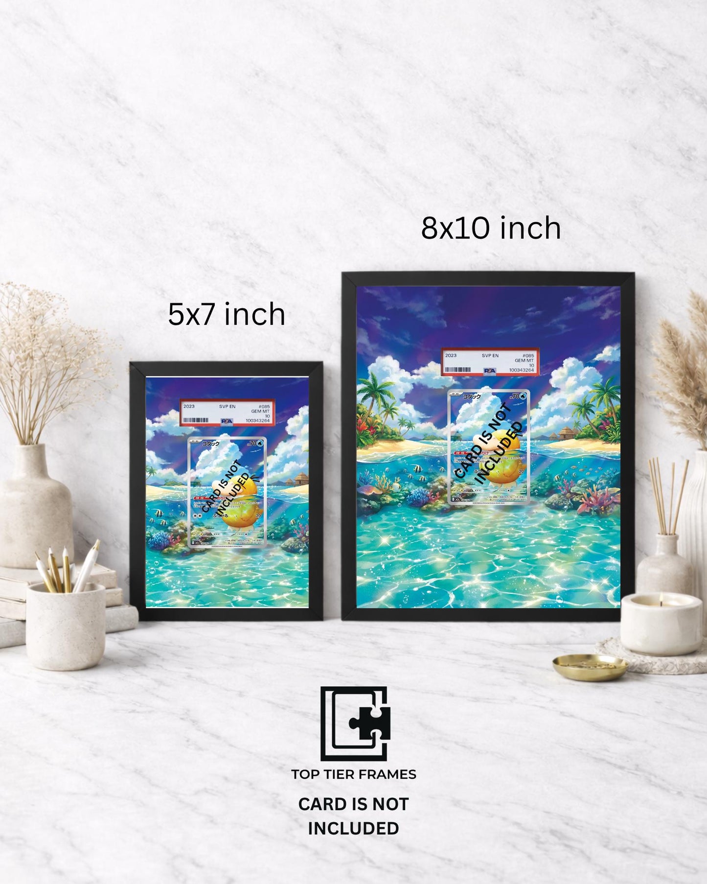 Premium Frame for Psyduck 226/217 | 8x10 / 5x7 Graded Slab or Raw Card Display | Extended Art Wall Decor