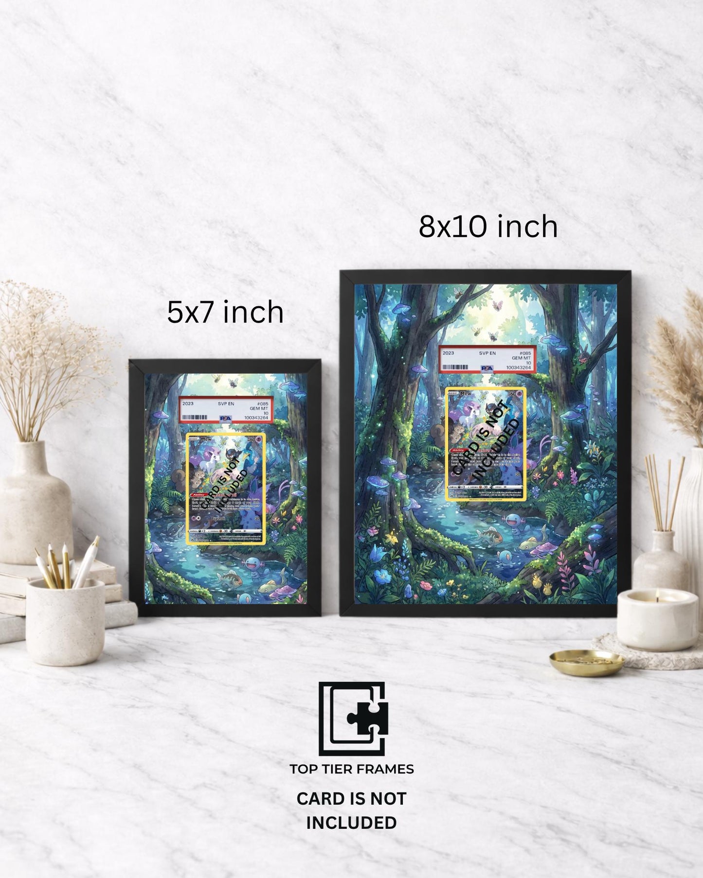 Premium Frame for Mew GG10/GG70 | 8x10 / 5x7 Graded Slab or Raw Card Display | Extended Art Wall Decor