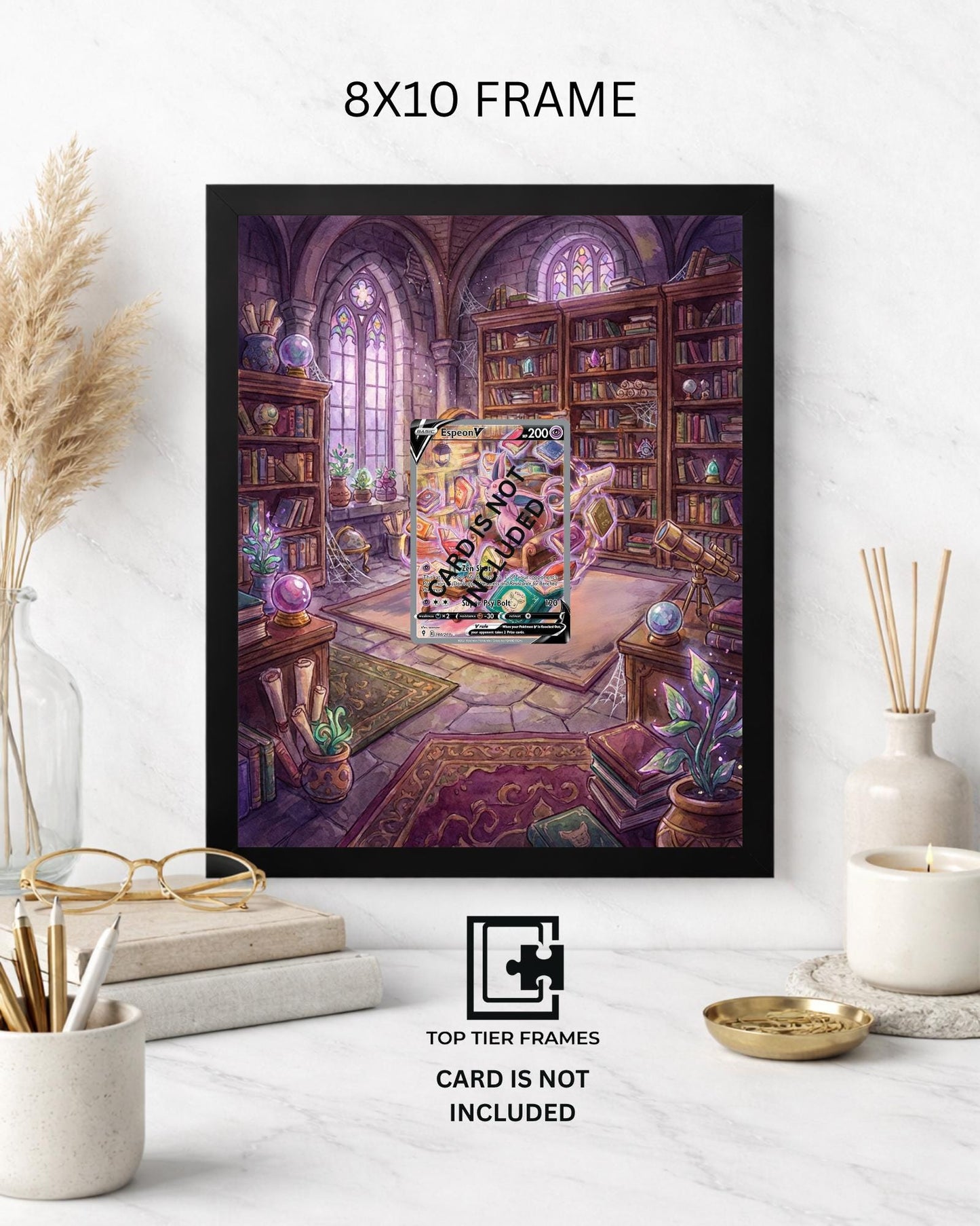 Espeon V 180/203 Pokémon TCG card display frame - extended art wall decor