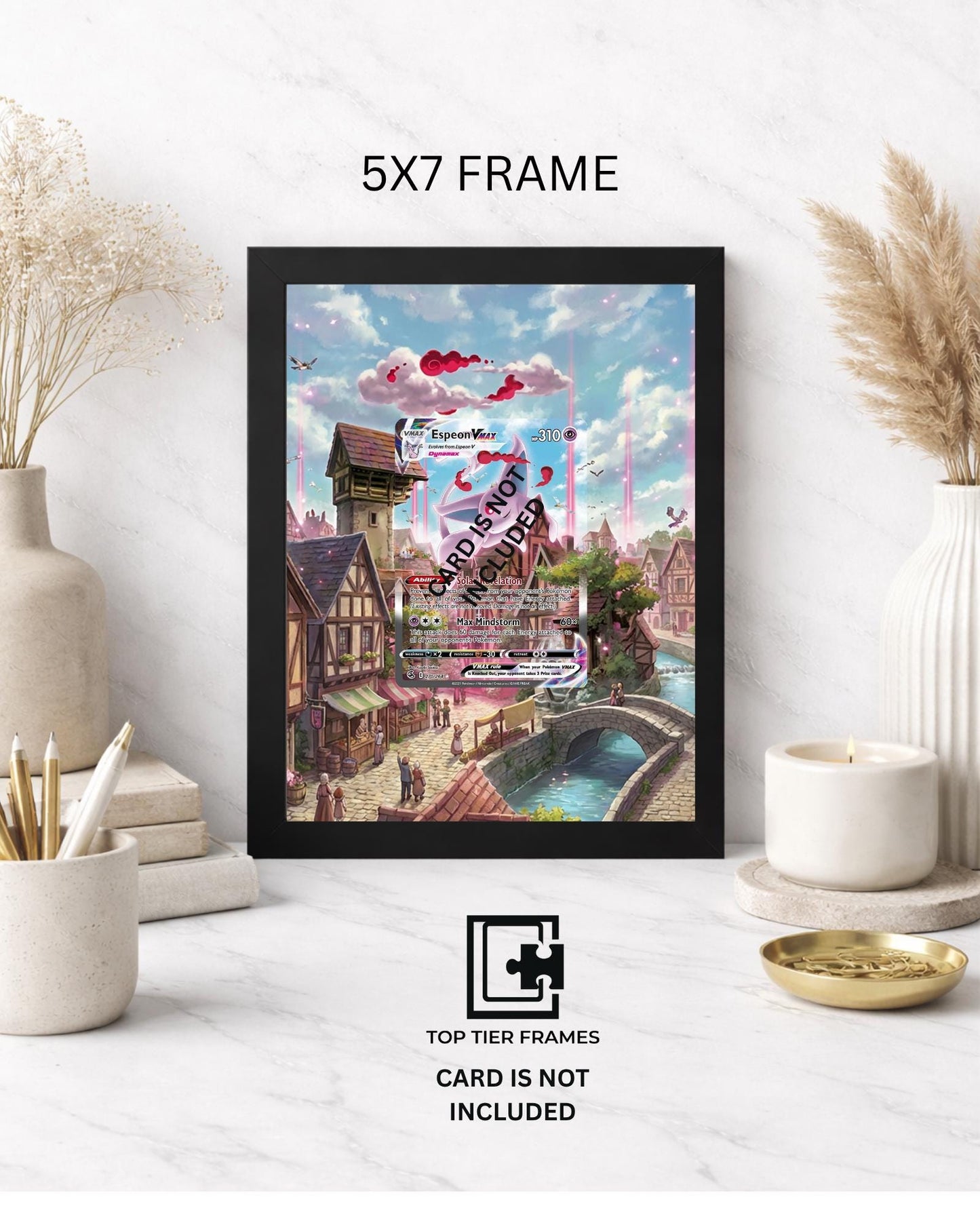 Premium Frame for Espeon V Max 270/264 | 8x10 / 5x7 Graded Slab or Raw Card Display | Extended Art Wall Decor