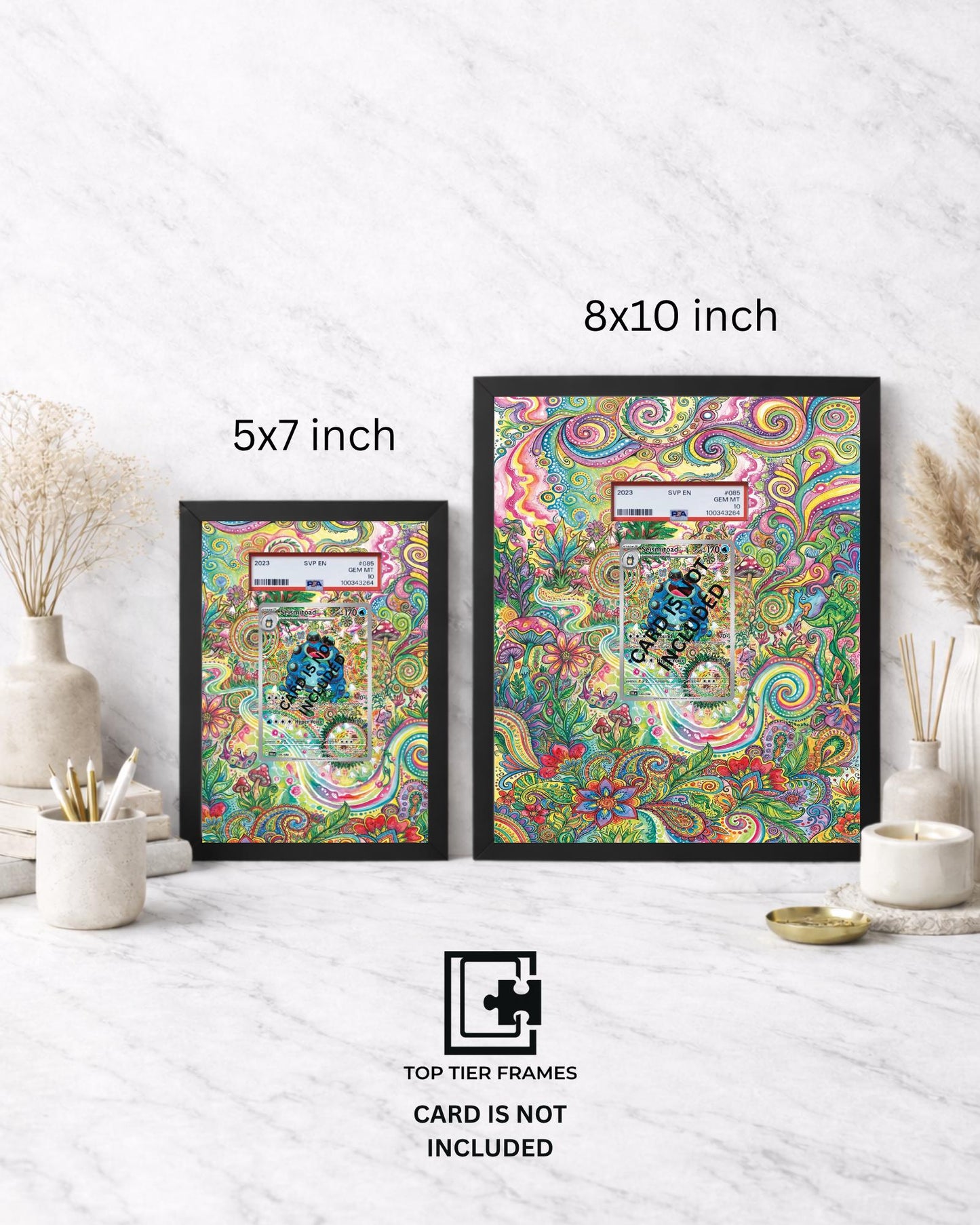 Premium Frame for Seismitoad 105/086 | 8x10 / 5x7 Graded Slab or Raw Card Display | Extended Art Wall Decor