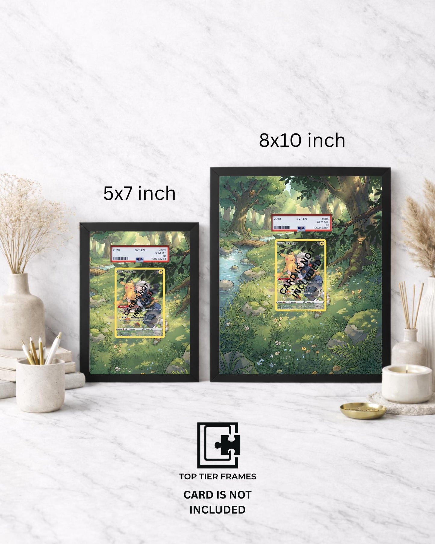 Premium Frame for Pikachu TG05/TG30 | 8x10 / 5x7 Graded Slab or Raw Card Display | Extended Art Wall Decor