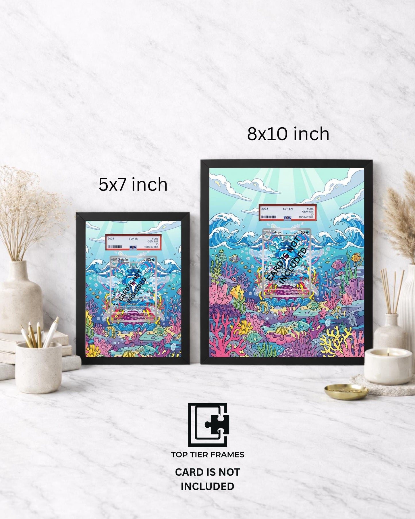 Premium Frame for Palafin 200/197 | 8x10 / 5x7 Graded Slab or Raw Card Display | Extended Art Wall Decor